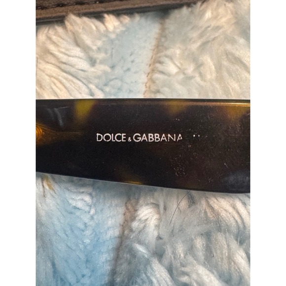 Dolce & Gabbana 6052 Wraparound Sunglasses Brown Tortoise Y2K Italy 135